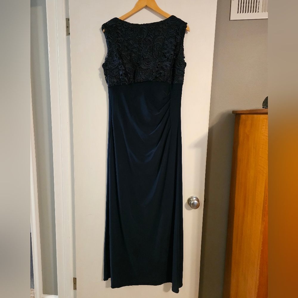 Alex Evenings Navy Lace Gown